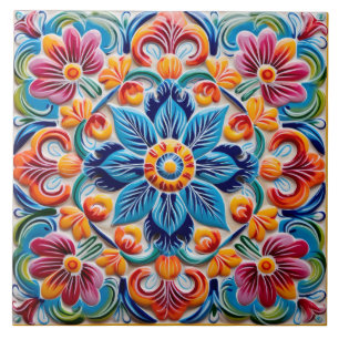 Mexican style themed pattern tile
