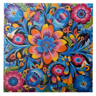 Mexican style themed pattern tile