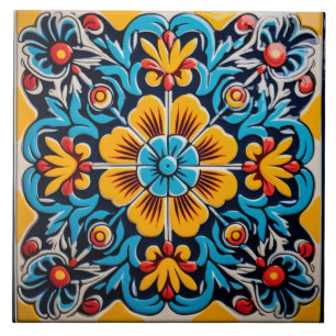 Mexican style themed pattern tile