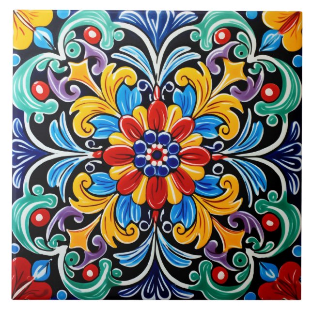Mexican style themed pattern tile (Front)