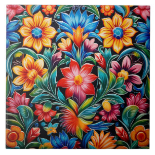 Mexican style themed pattern tile