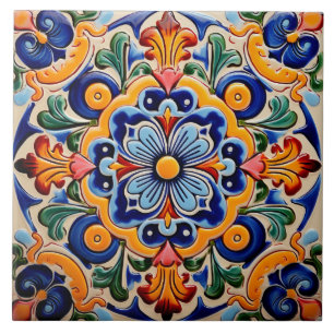 Mexican style themed pattern tile