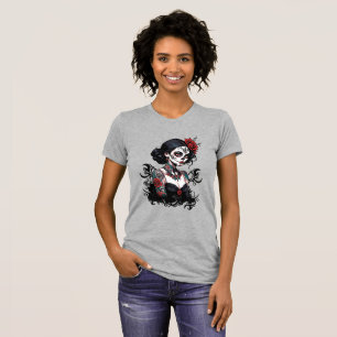 Mexican Sugar Skull Art Women's Tee - Vintage Tatt