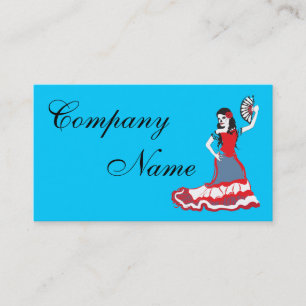 mexican sugar skull dancer business card