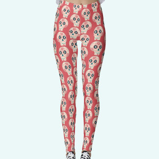 Mexican Sugar Skull Day of the Dead Leggings