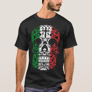 Mexican Sugar Skull Pride Calavera Day Dead Cinco  T-Shirt