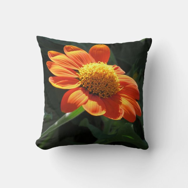 Mexican Sunflower Throw Pillow (Front)