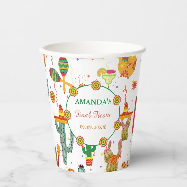 Mexican Taco Bout Love Bridal Shower Party Favour Paper Cups (Front)