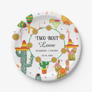 Mexican Taco Bout Love Bridal Shower Party Favour Paper Plate