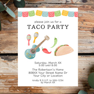 Mexican Taco Night Party Invitation