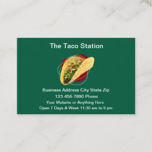 Mexican Taco Restaurant  Business Card