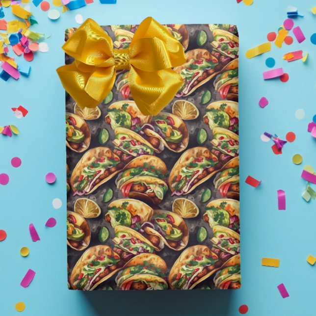 Mexican Taco Watercolor  Wrapping Paper (Creator Uploaded)