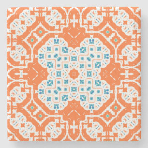 Mexican Talavera: Antique Ceramic Seamless Stone Coaster