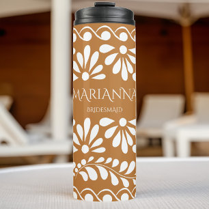 Mexican Talavera Bridesmaids Gifts personalised Thermal Tumbler