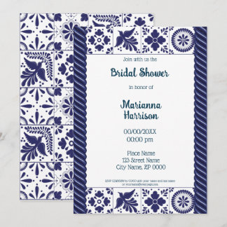 Mexican Talavera Design Bridal Shower Invitation
