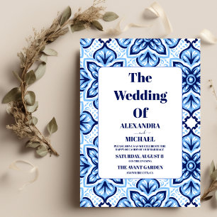 Mexican Talavera Design Wedding Invitation