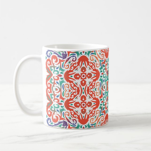 Mexican Talavera: Ethnic Tile Collage. Coffee Mug (Left)