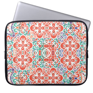 Mexican Talavera: Ethnic Tile Collage. Laptop Sleeve