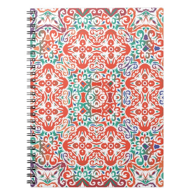 Mexican Talavera: Ethnic Tile Collage. Notebook (Front)