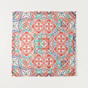 Mexican Talavera: Ethnic Tile Collage. Tapestry