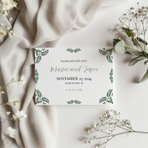 Mexican Talavera Green Floral Minimalist Wedding