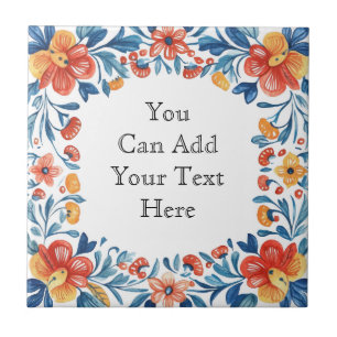 Mexican Talavera Hacienda Style Frame Tile