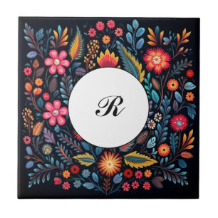 Mexican Talavera Hacienda Style Tile Letters