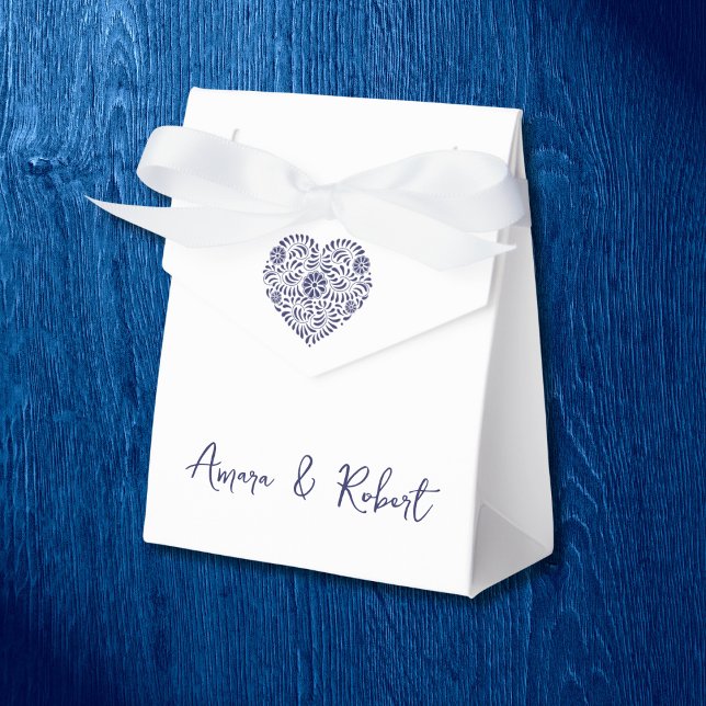 MEXICAN TALAVERA heart Favour Box (Creator Uploaded)