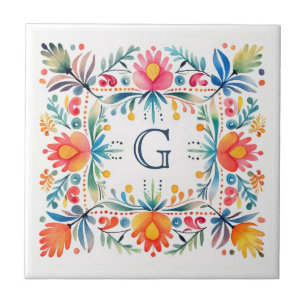 Mexican Talavera Inspired Hacienda Style Tile