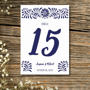Mexican Talavera Table Number