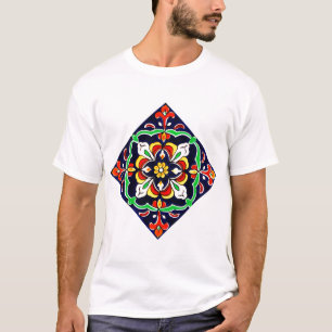 Mexican Talavera Terracotta Tile Design No. 2 T-Shirt
