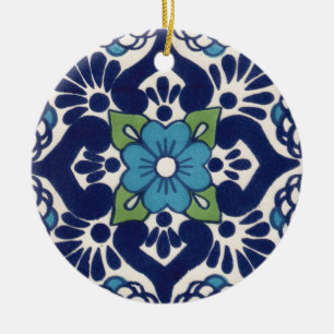 Mexican Talavera Tile Ceramic Tree Decoration