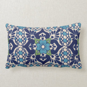 Mexican Talavera Tile double-sided throw pillows