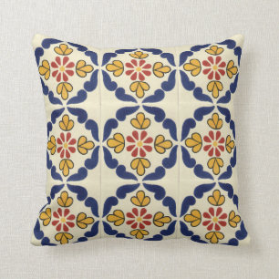Mexican Talavera Tile double-sided throw pillows