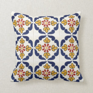 Mexican Talavera Tile double-sided throw pillows
