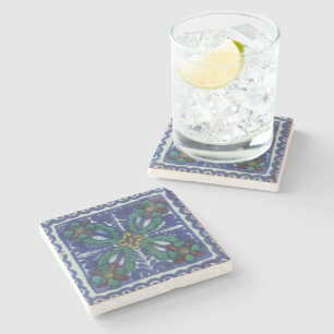 Mexican Talavera Tile Stone Coaster