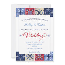 Mexican Talavera Tile Wedding Invitation