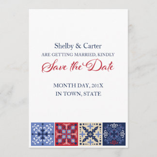 Mexican Talavera Tile Wedding Save the Date