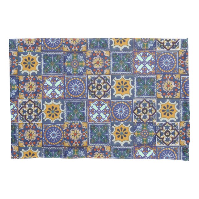 Mexican Talavera Tiles Pillowcase (Front)