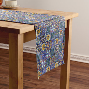 Mexican Talavera Tiles  Short Table Runner