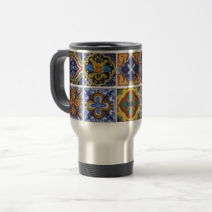 Mexican Talavera Tiles Travel Mug