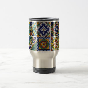 Mexican Talavera Tiles Travel Mug