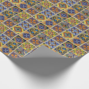 Mexican Talavera Tiles Wrapping Paper