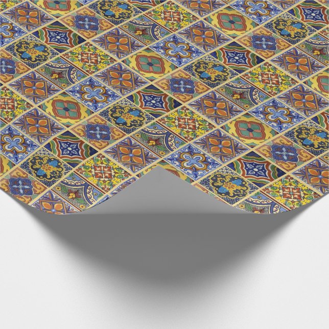 Mexican Talavera Tiles Wrapping Paper (Corner)