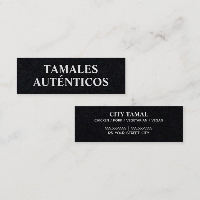 Mexican Tamales Mini Business Card (Front/Back)