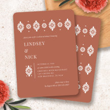 Mexican Terra Cotta Rehearsal Dinner Invitation