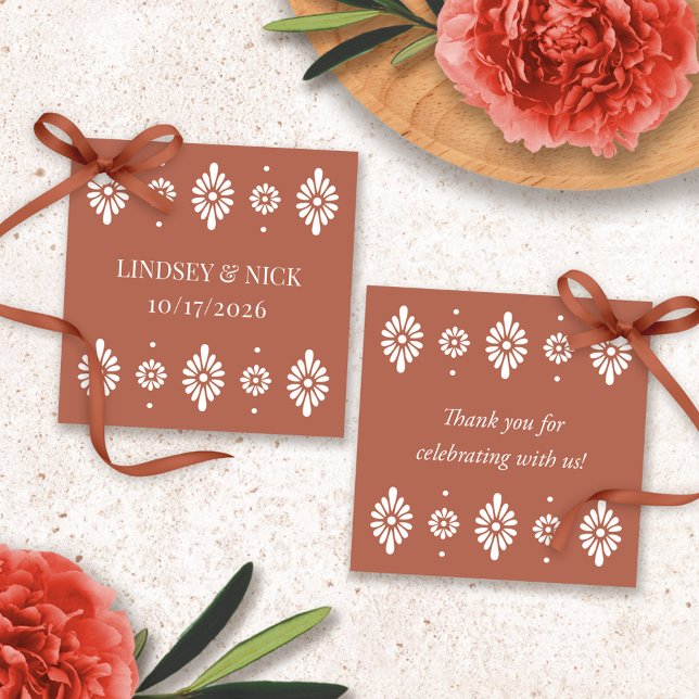 Mexican Terra Cotta Wedding Favour Tags (Mexican Terra Cotta Wedding Favor Tags)