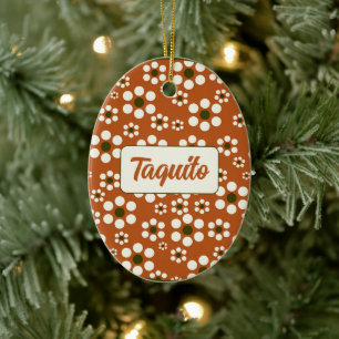 Mexican terracotta floral flowers ceramic tree decoration