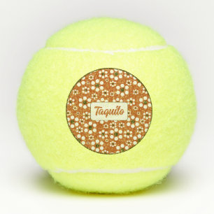 Mexican terracotta floral flowers tennis balls