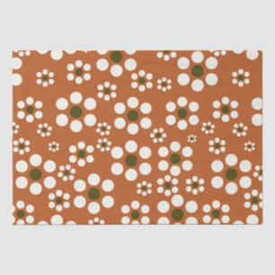 Mexican terracotta floral flowers tissue paper